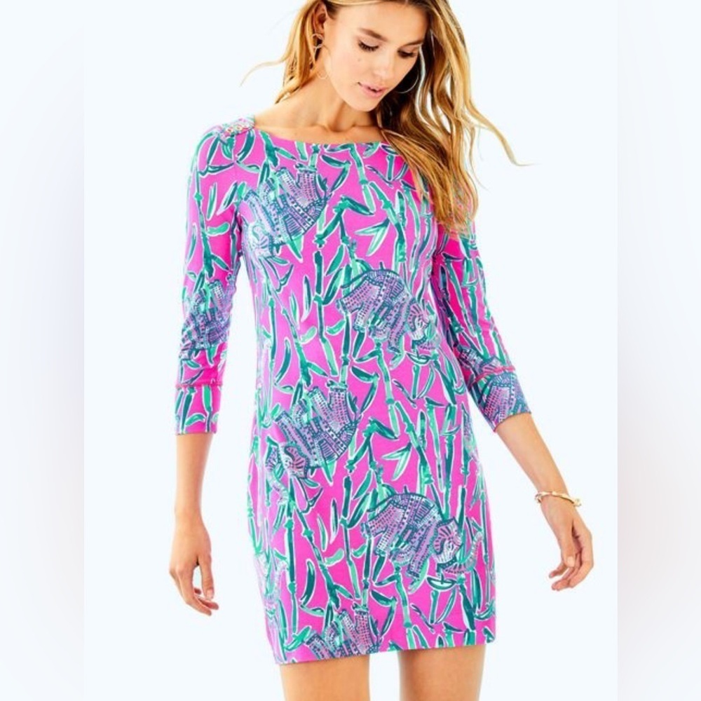 Lilly Pulitzer UPF 50+ Sophie Dress with a Boat Neckline Size XXS Resort Vacay
